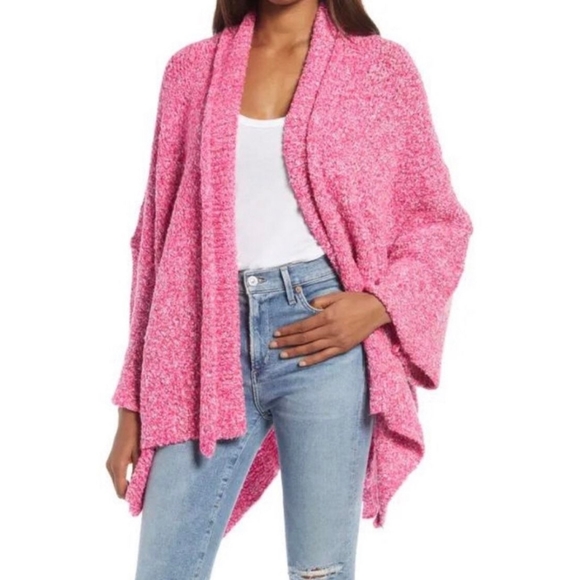 Free People Sweaters - FREE PEOPLE PINK CARDIGAN IN PRICKLY PEAR